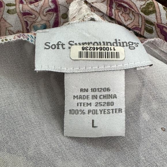 Soft Surroundings Kimono Cardigan Womens Large Sheer Paisley Boho Lightweight - Picture 5 of 11